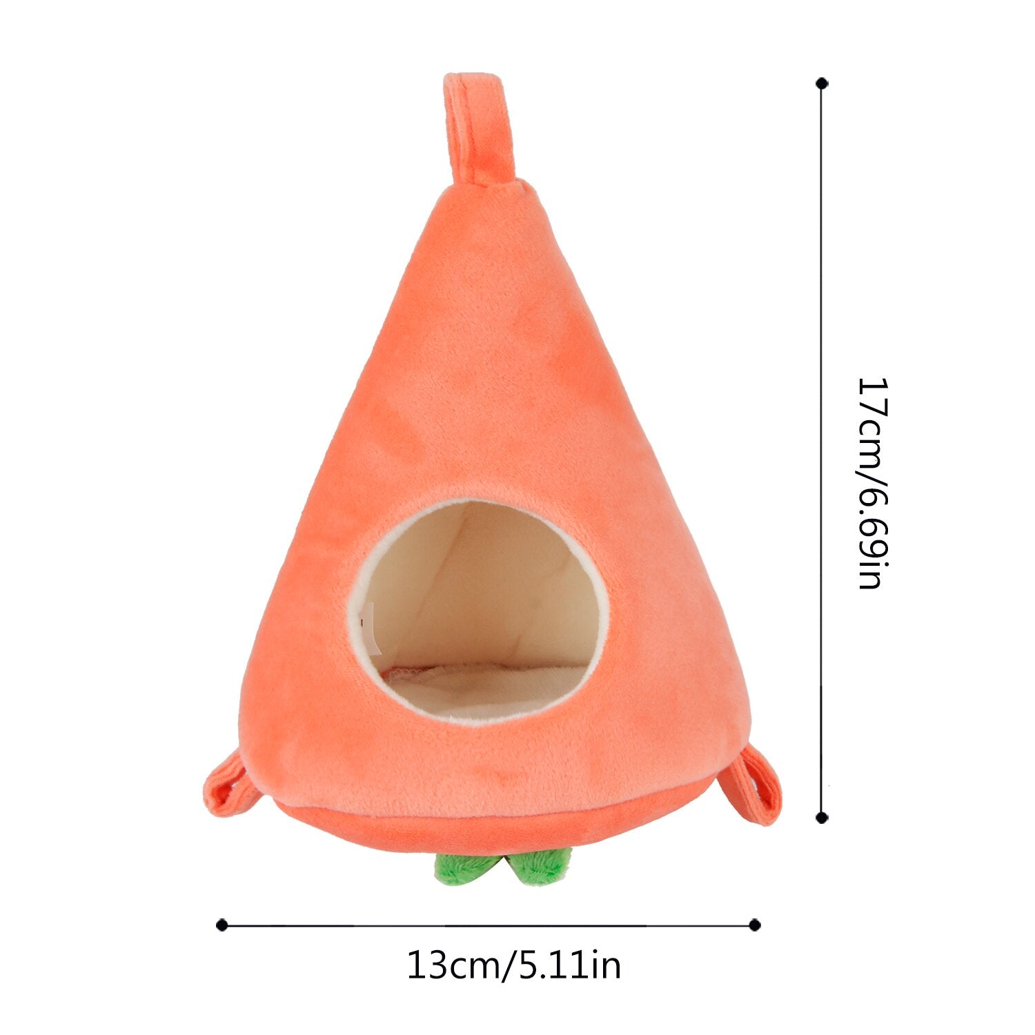 Hamster Hanging House Cage Sleeping Nest Pet Bed Rat Hamster Toys Cage Swing Pet Cute Carrot Design Small Animals-ebowsos