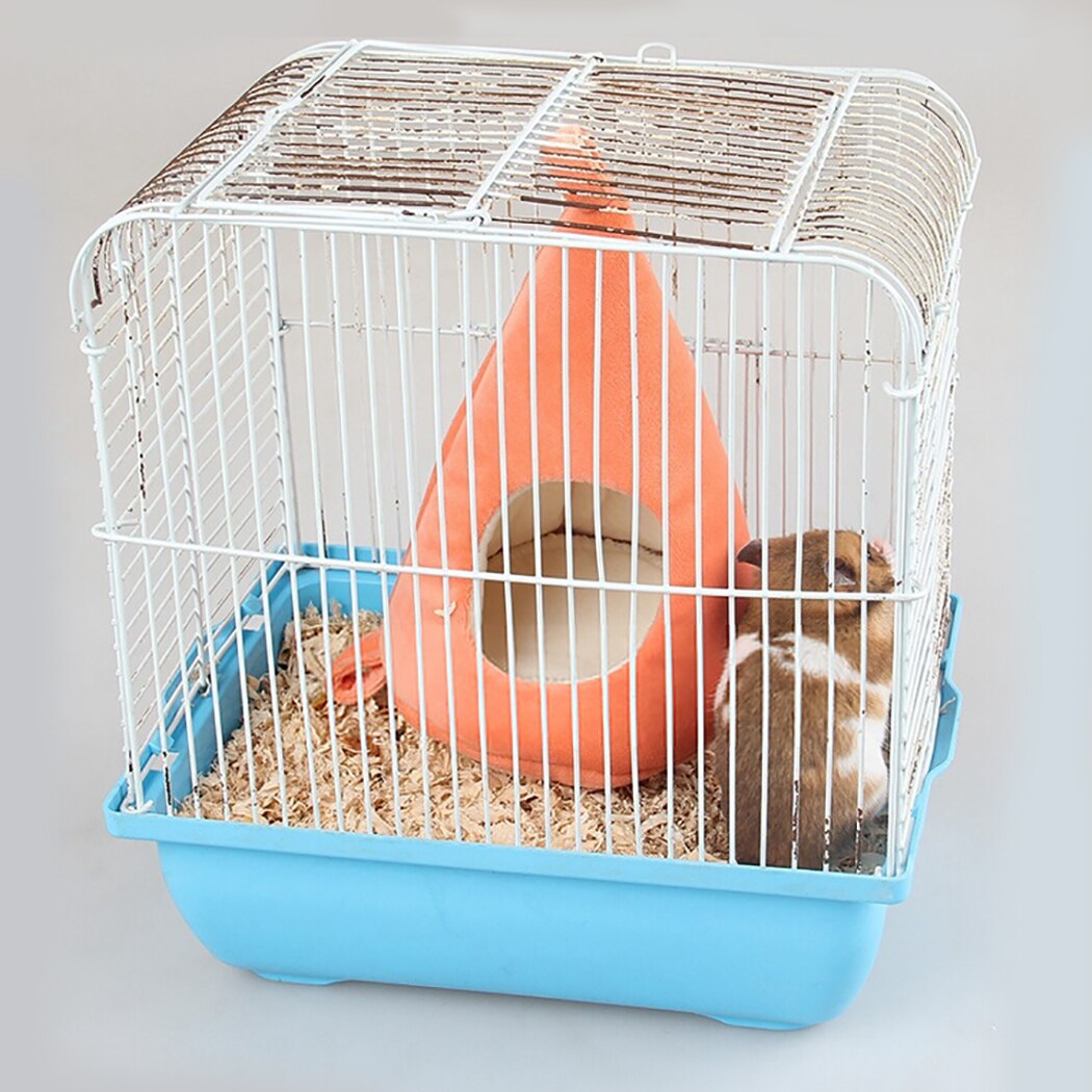 Hamster Hanging House Cage Sleeping Nest Pet Bed Rat Hamster Toys Cage Swing Pet Cute Carrot Design Small Animals-ebowsos