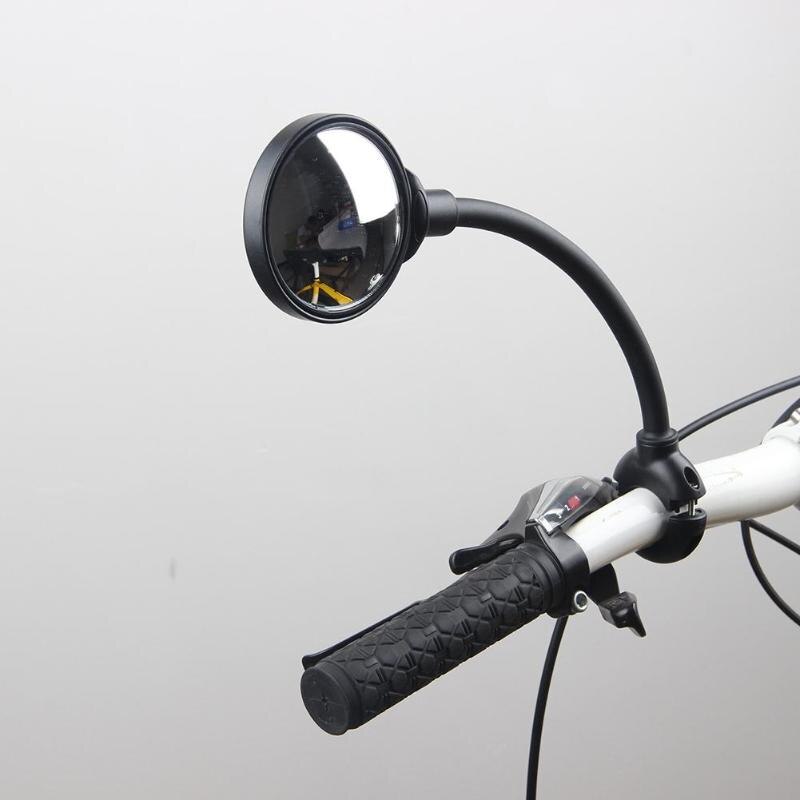 Handlebar Bicycle Rear View Mirror Flexible MTB Safety Excellent Durable Plexiglass ABS Process Round Left/Right Mirror-ebowsos