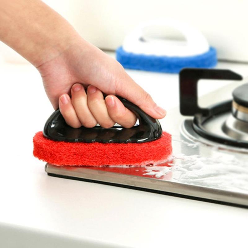 Handy Sponge Oval Cleaning Brush Multi-Functional Household Cleaning Tools - ebowsos