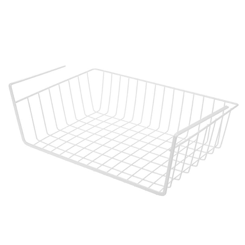 Hanging Under Cupboard Iron Storage Shelf Mesh Basket Kitchen Rack Chopping Block Rack Cutting Board Towel Holder Cabinet Door - ebowsos