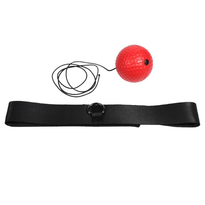 Head-mounted Boxing Reflex Speed Ball Boxing Training Equipment Nylon Headband with PU Red Ball-ebowsos