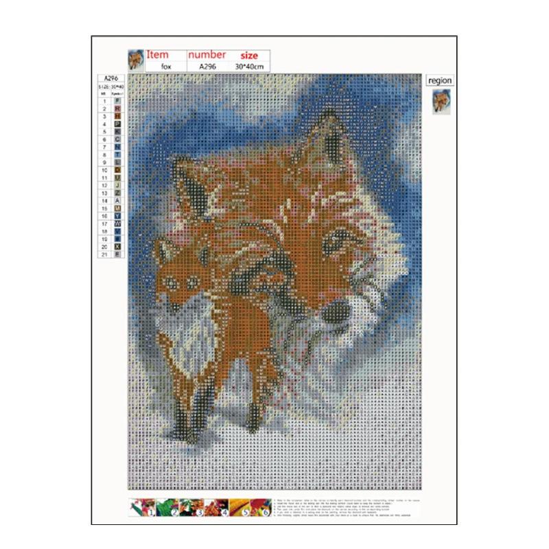 High Quality 5D DIY Full Drill Diamond Painting Wolf Cross Stitch Embroidery Mosaic Kit 30*40cm Diamond Painting - ebowsos