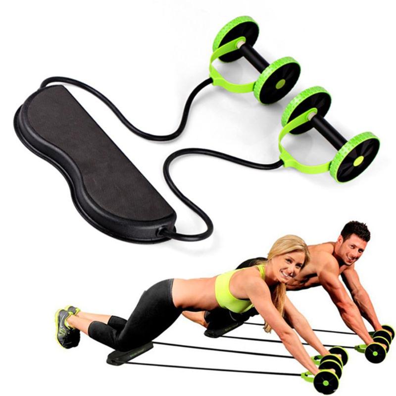 High Quality Ab Roller Wheel Abdominal Trainer Wheel Abdominal Resistance Pull Rope Tool Fitness-ebowsos