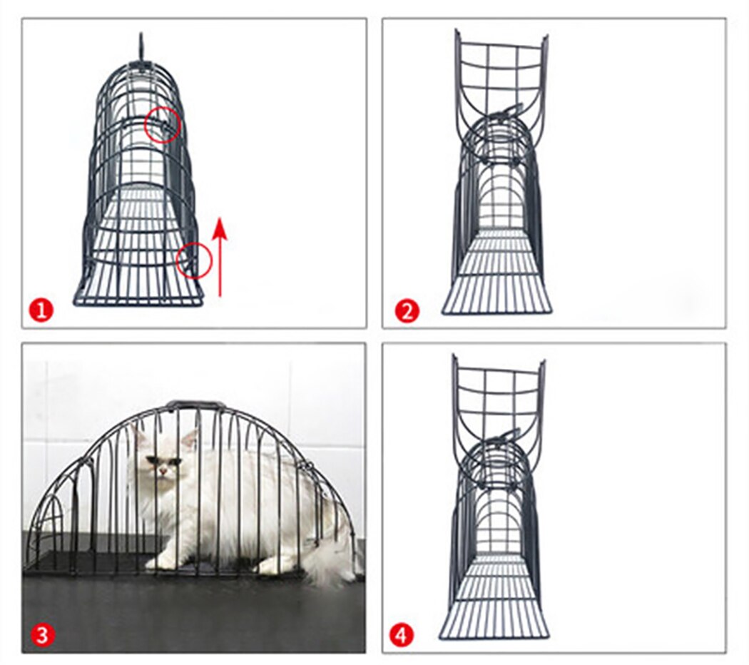 High Quality Pet Cages Cat Bath Cage Bite-Resistant Double Doors Cat Cage For Nail Trimming Injecting Pet Isolation Supplies-ebowsos