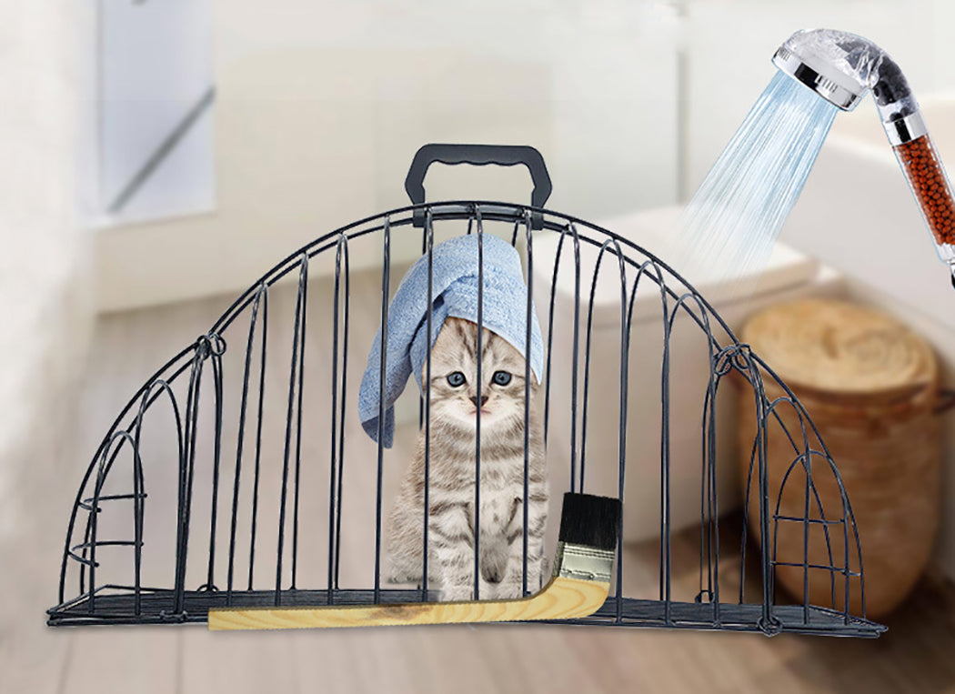 High Quality Pet Cages Cat Bath Cage Bite-Resistant Double Doors Cat Cage For Nail Trimming Injecting Pet Isolation Supplies-ebowsos