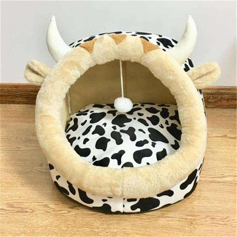 High Quality Pet House Cotton Plush Cat Cave House Pet Bed Pet Dog House Lovely Soft Suitable Pet Dog Cushion Cat Bed House-ebowsos