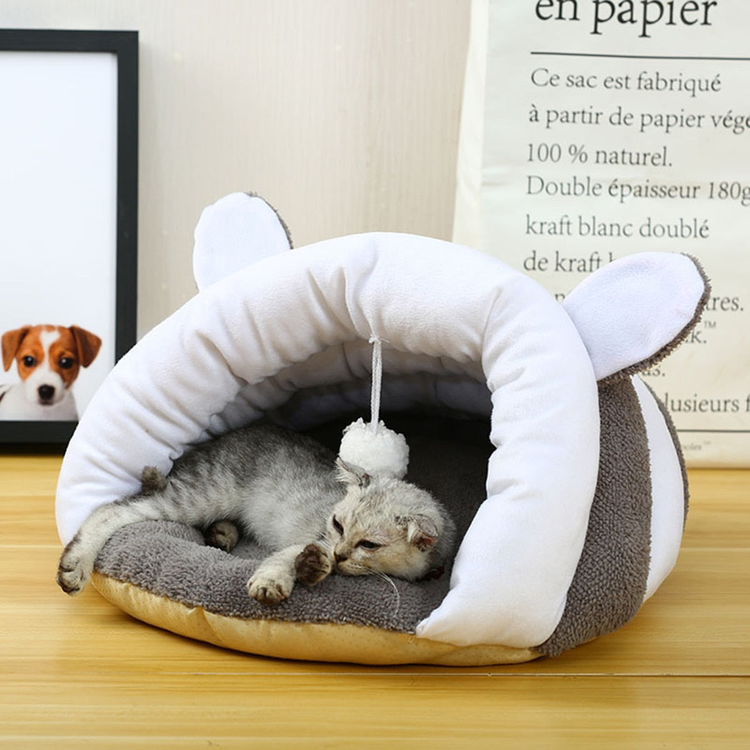 High Quality Winter Warm Slippers Style Dog Bed Pet Dog House Lovely Soft Suitable Cat Dog Bed House for Cats Kittens-ebowsos