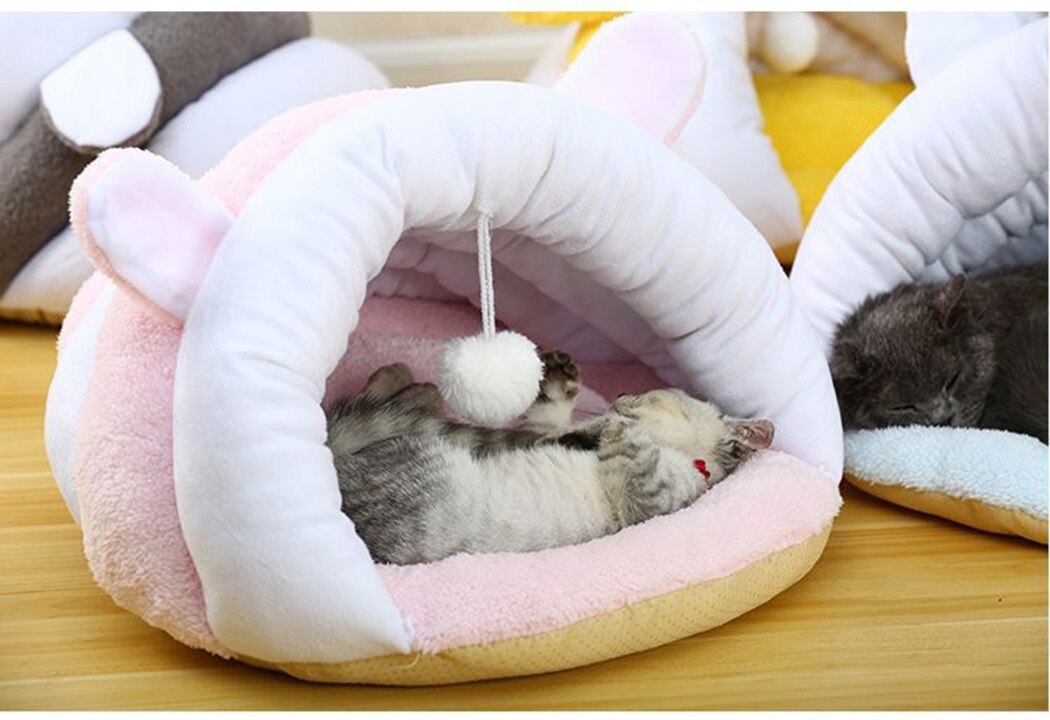 High Quality Winter Warm Slippers Style Dog Bed Pet Dog House Lovely Soft Suitable Cat Dog Bed House for Cats Kittens-ebowsos