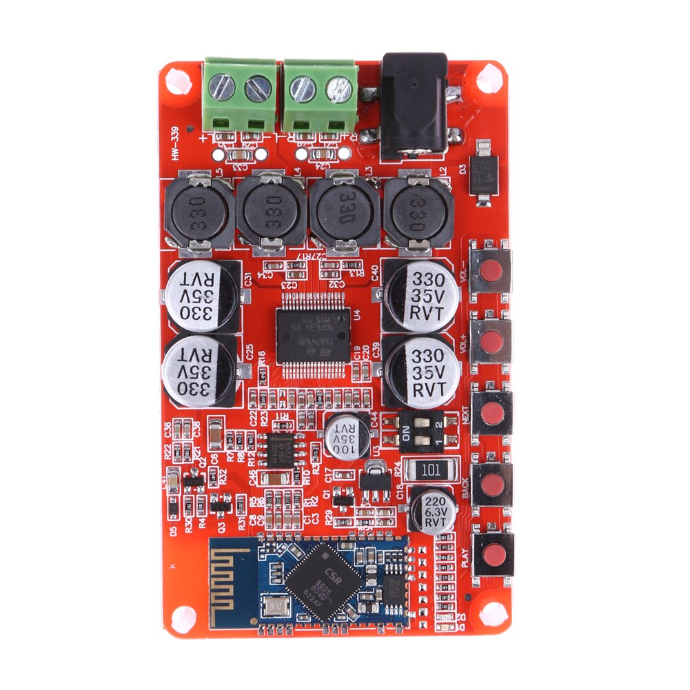 High Resolution Wireless Bluetooth 4.0 Audio Receiver Digital TDA7492P 2x25W Amplifier Board - ebowsos