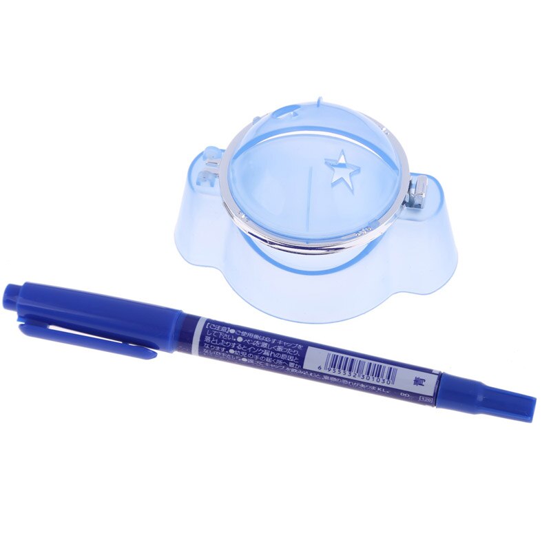 High quality Plastic Golf Ball Liner Marker Template Drawing Alignment Tool Plastic + Pen Blue Golf Training Accessories-ebowsos