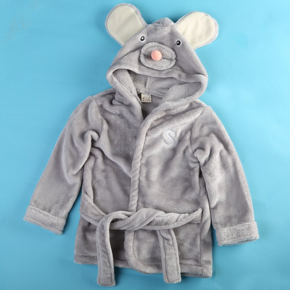 Hooded Baby Infant Girl Boy Cotton Bath Towel Wrap Bathrobe Cute Cartoon Mouse/Panda/Bunny Design 1-5Y - ebowsos