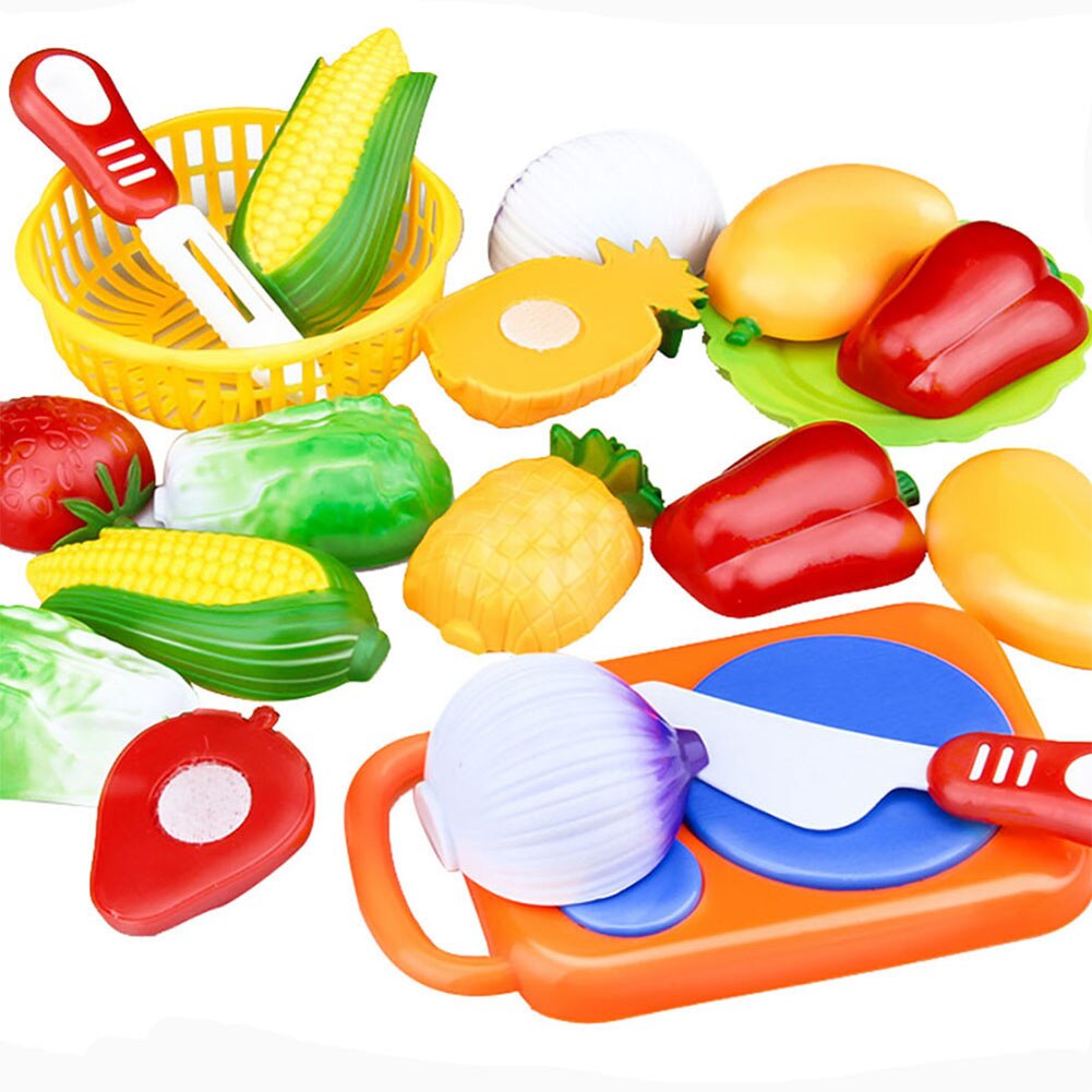 Hot 12PC Cutting Fruit Vegetable Pretend Play Children Kid Educational Toys-ebowsos