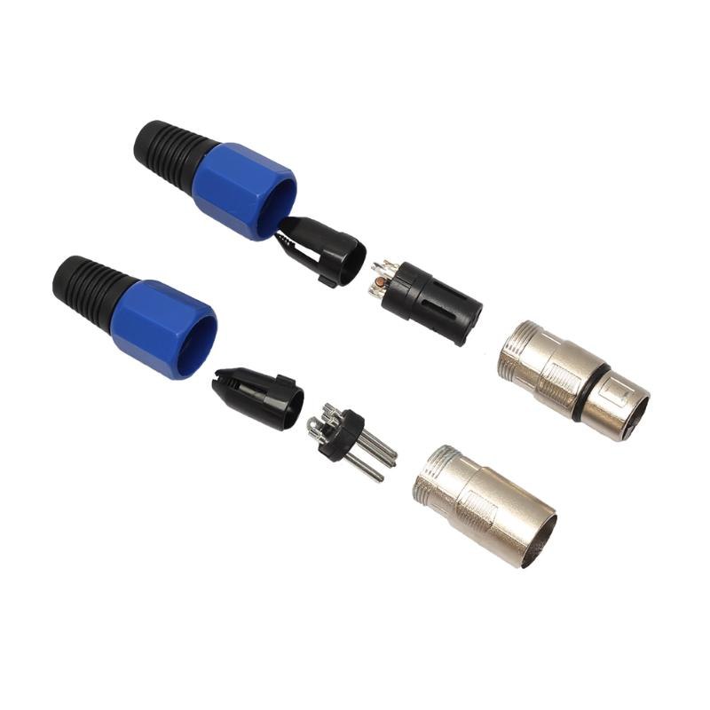 Hot 2/5/10Pairs XLR 3Pin Female MIC Jack Plug Audio Microphone Cable Connector for  microphone, audio equipment - ebowsos