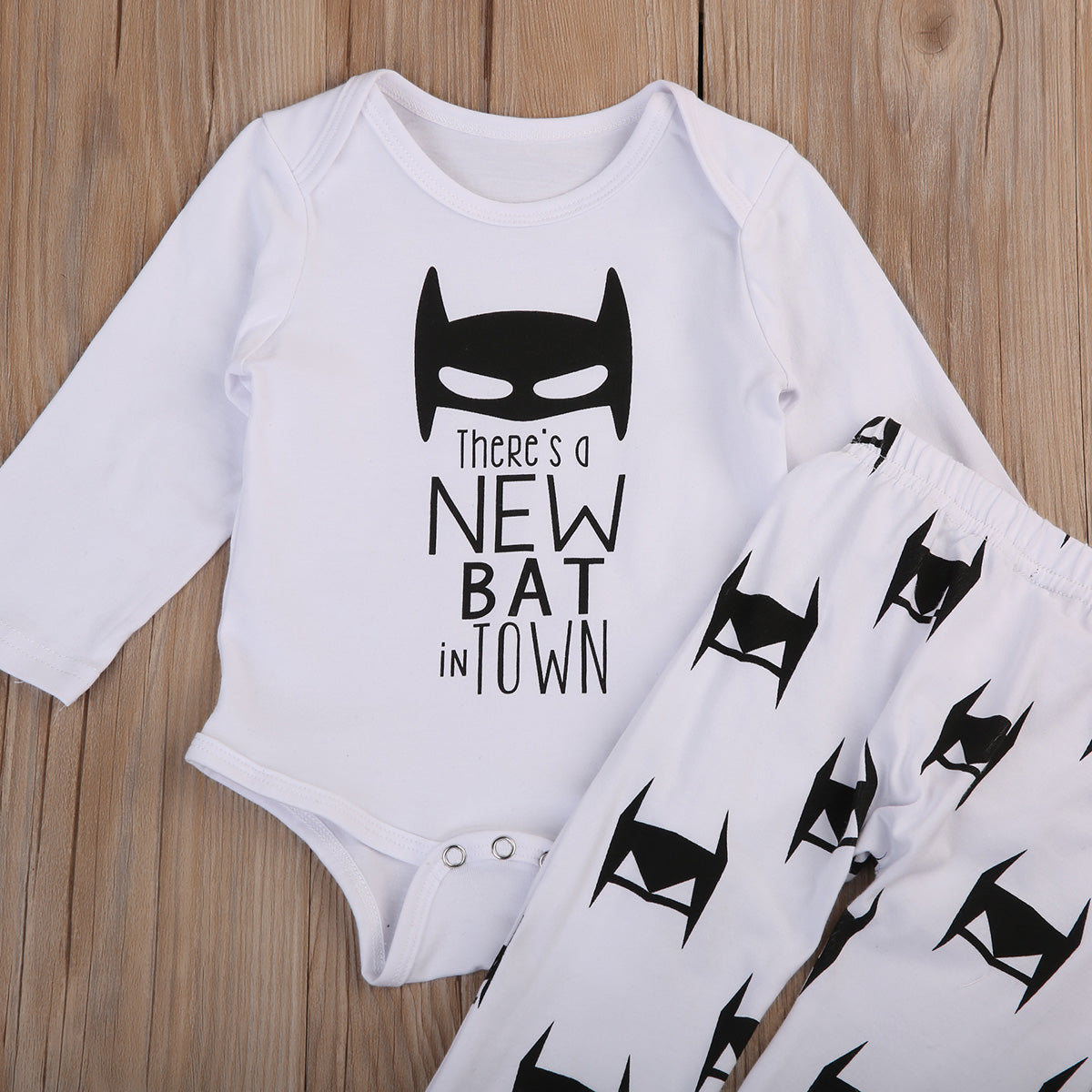 Hot Batman Newborn Baby Boy Outfits Clothes Tops Romper Pants Leggings Set 2PCS - ebowsos