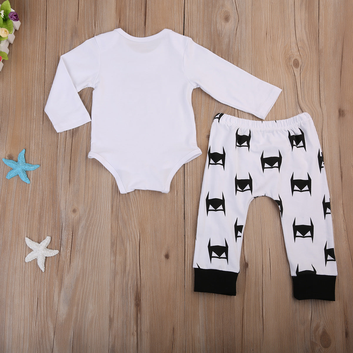 Hot Batman Newborn Baby Boy Outfits Clothes Tops Romper Pants Leggings Set 2PCS - ebowsos