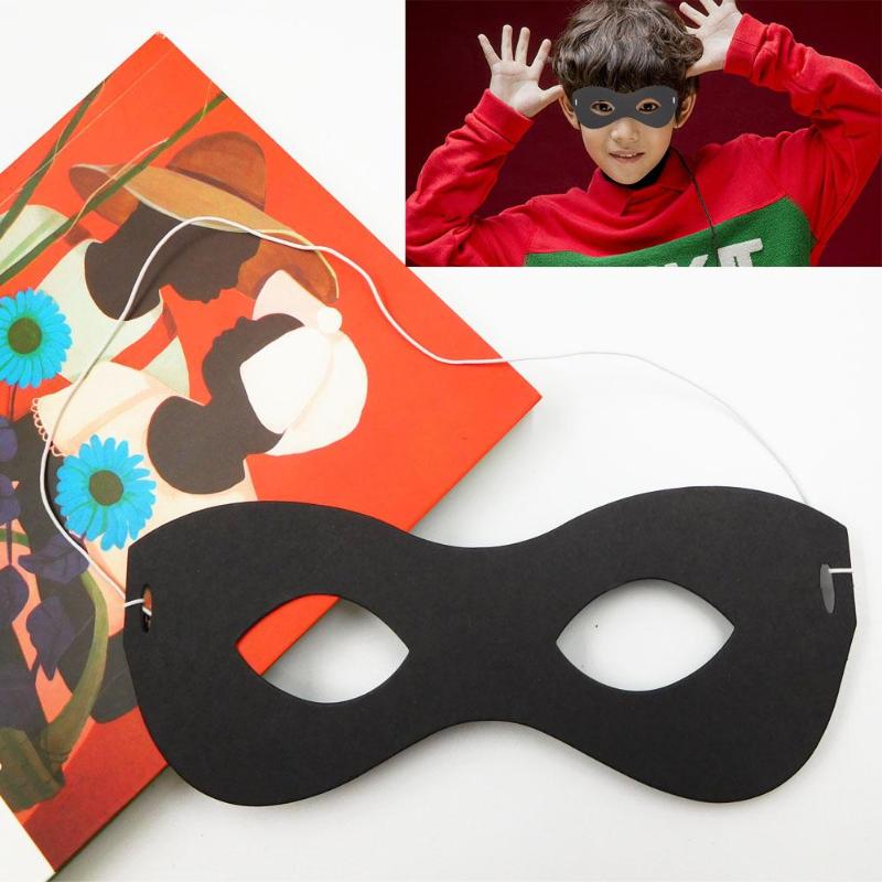 Hot Halloween Christmas Supplies Party Mask Black Adult Villain Joke Bandit Fox Mask Eye Theme Party Masquerade Costume 8pcs - ebowsos