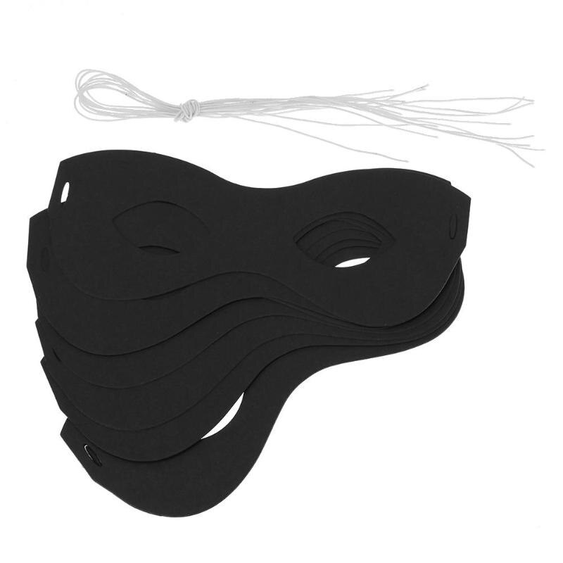 Hot Halloween Christmas Supplies Party Mask Black Adult Villain Joke Bandit Fox Mask Eye Theme Party Masquerade Costume 8pcs - ebowsos