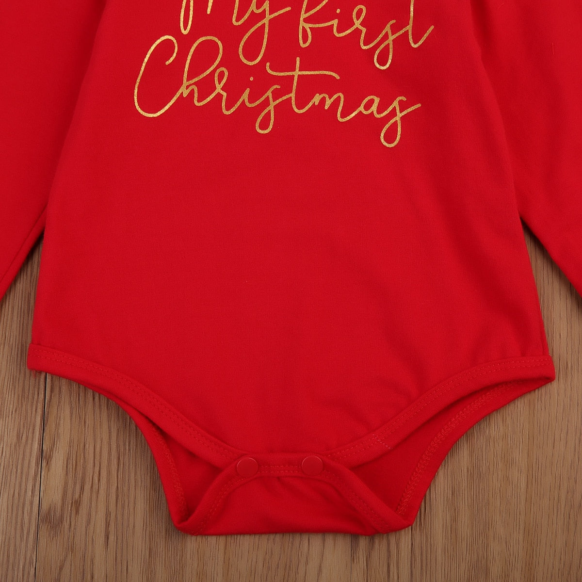 Hot Infant Baby Boy Girl Christmas Long Sleeve Cotton Bodysuit Letter O-neck Jumpsuit Playsuit - ebowsos