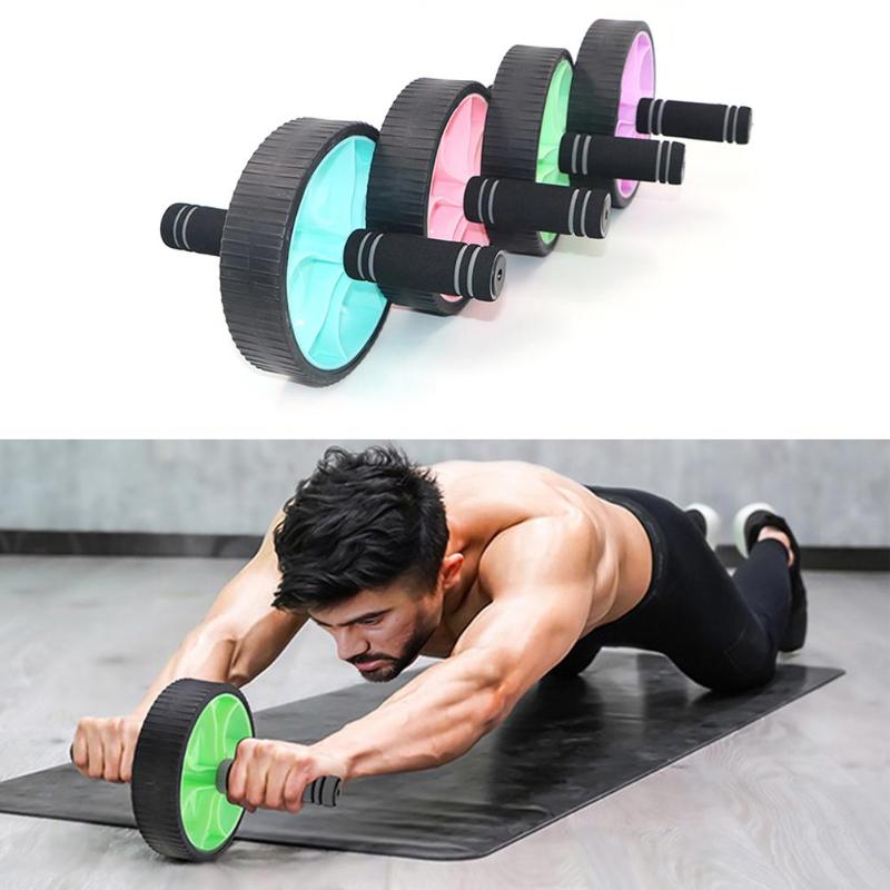 Hot Sale Ab Rollers Wear-resistant Portable Abdominal Wheel Roller Fitness CrossFit Exercise Body Building Equipment Tool-ebowsos