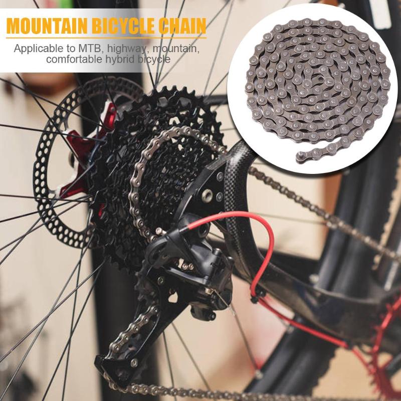 Hot Sale Bicycle Chain Classic Delicate Bicycle Chain Quick Connector 7 Speed 116 Link Steel Mountain Bike Chain for F51-ebowsos