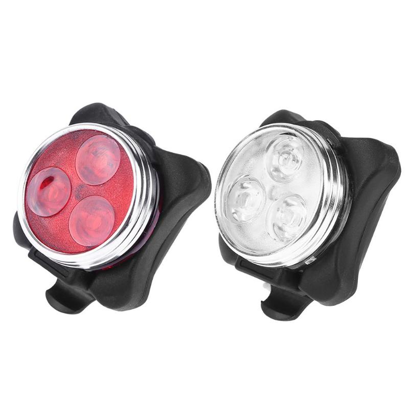 Hot Sale Bicycle Lights Wear-resistant Bicycle Front Headlight+Tail Lamp 3 Modes MTB Safety Light Cycling Accessories-ebowsos