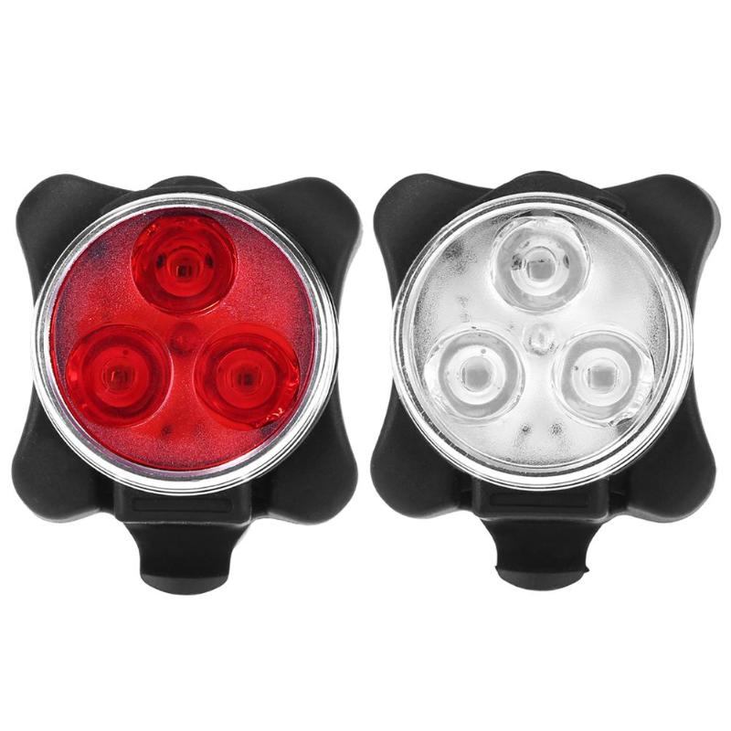 Hot Sale Bicycle Lights Wear-resistant Bicycle Front Headlight+Tail Lamp 3 Modes MTB Safety Light Cycling Accessories-ebowsos