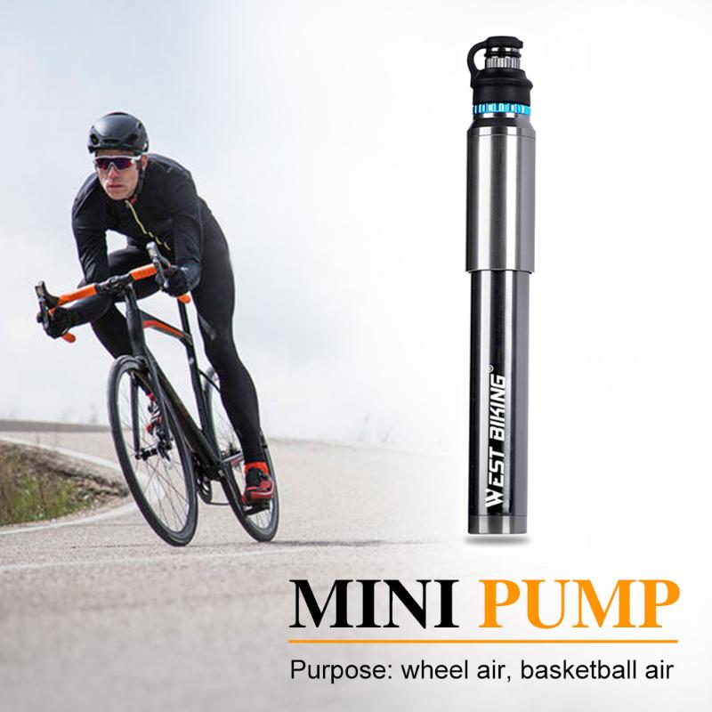 Hot Sale Bicycle Mini Air Pump 150PSI Presta/Schrader Valve Tire Inflator Mountain Road Bike Tyre Pump for Basketball-ebowsos