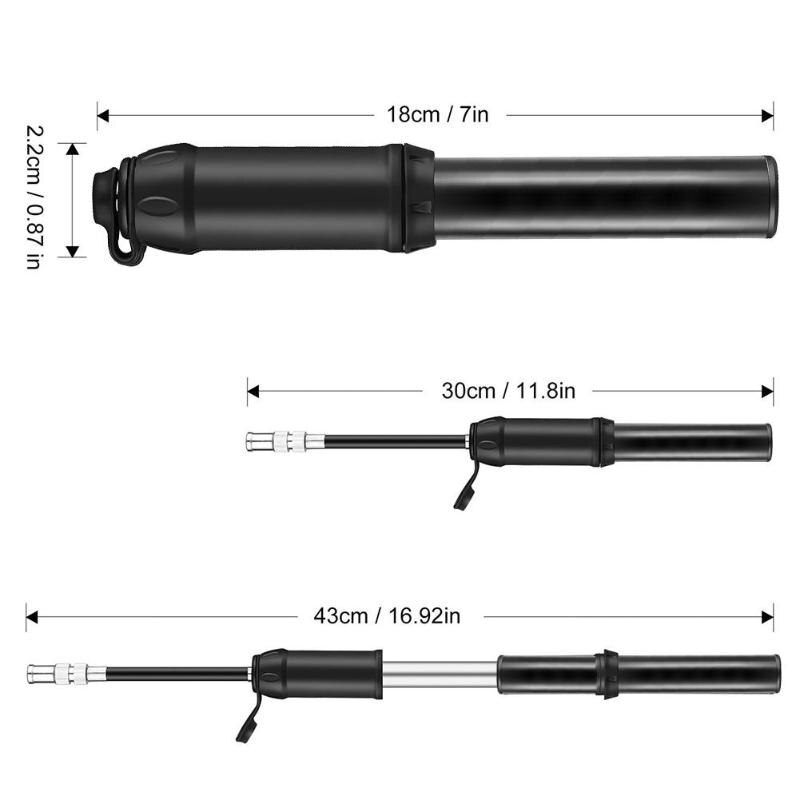 Hot Sale Bicycle Pump Multi-function Mini Bicycle Pump Cycling Hand Air Pump Mountain Bike Tire Inflator for AV/FV-ebowsos