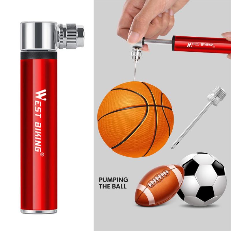 Hot Sale Bicycle Pump Portable Delicate Design Aluminum Bicycle Tire Air Inflator MTB Bike Air Pump for Basketball-ebowsos