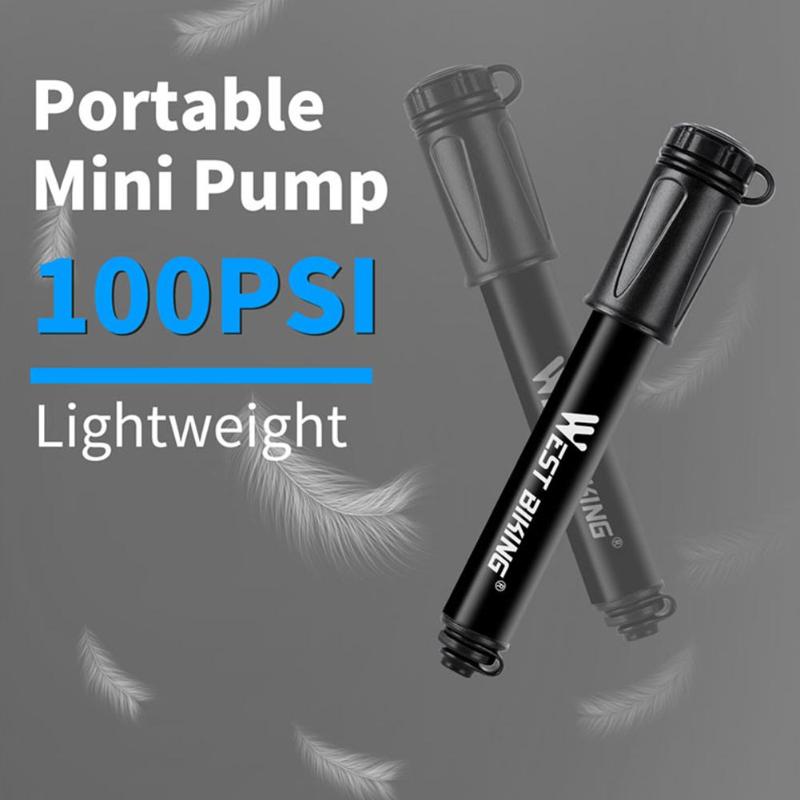 Hot Sale Bicycle Pump Skillful Manufacture Wear-resistant Mini Bicycle Pump 100PSI Portable MTB Tire Air Inflator with Hose-ebowsos