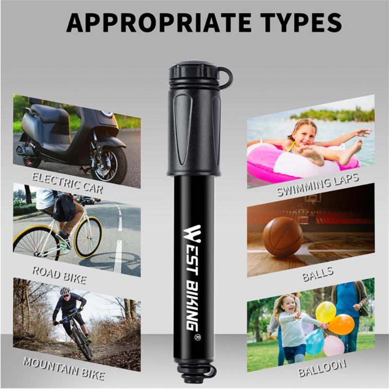 Hot Sale Bicycle Pump Skillful Manufacture Wear-resistant Mini Bicycle Pump 100PSI Portable MTB Tire Air Inflator with Hose-ebowsos