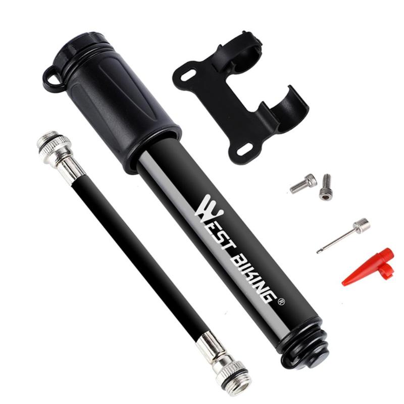 Hot Sale Bicycle Pump Skillful Manufacture Wear-resistant Mini Bicycle Pump 100PSI Portable MTB Tire Air Inflator with Hose-ebowsos