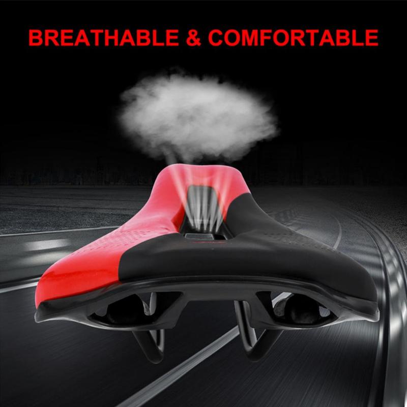 Hot Sale Bicycle Saddle Multi-function Wear-resistant Saddle PU Leather MTB Road Bike Hollow Breathable Seat Cushion-ebowsos