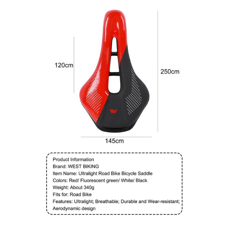 Hot Sale Bicycle Saddle Multi-function Wear-resistant Saddle PU Leather MTB Road Bike Hollow Breathable Seat Cushion-ebowsos