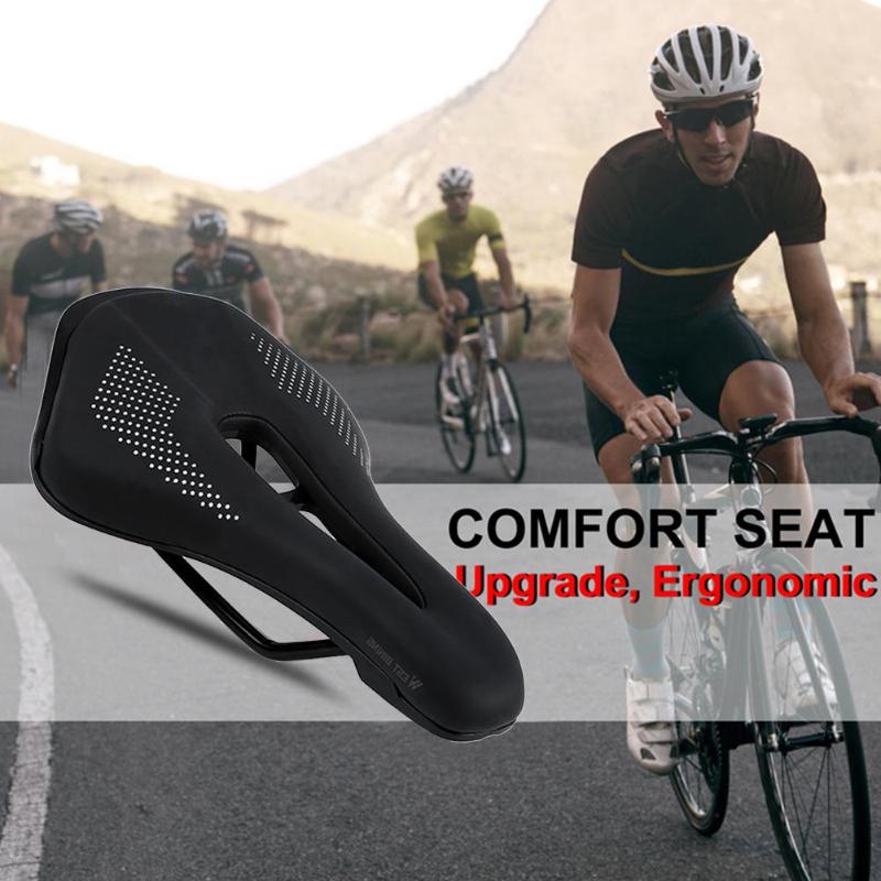 Hot Sale Bicycle Saddle Multi-function Wear-resistant Saddle PU Leather MTB Road Bike Hollow Breathable Seat Cushion-ebowsos