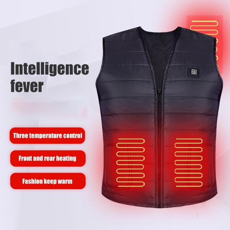 Hot Sale Cycling Vests Multi-function USB Electric Heated Vest Winter Fishing Cycling Thermal Waistcoat for Men Women-ebowsos