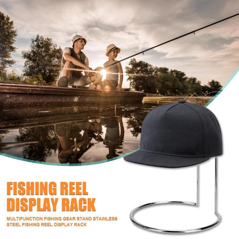 Hot Sale Fishing Reel Display Rack Classic Delicate Fishing Gear Stand Stainless Steel Fishing Reel Rod Display Rack-ebowsos