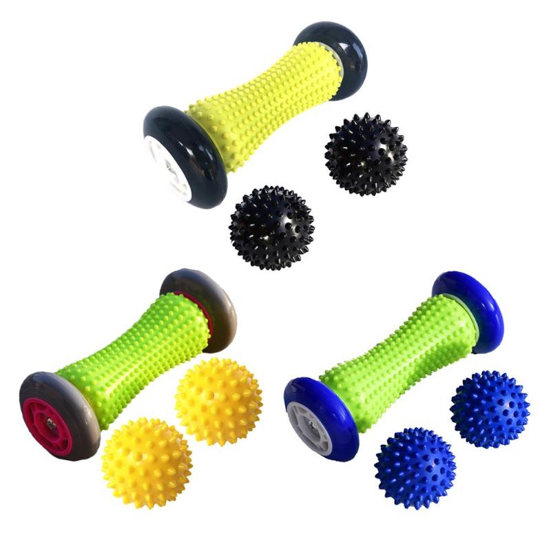 Hot Sale Foot Roller Delicate Design Foot Massage Roller Plantar Fasciitis Relief Muscle Massager with 2 Spiky Balls-ebowsos