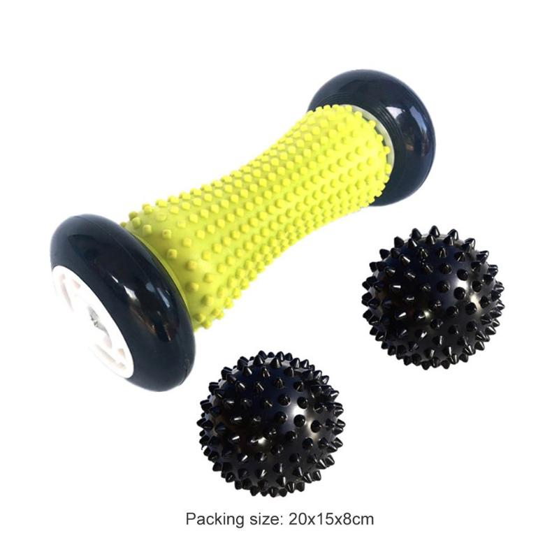 Hot Sale Foot Roller Delicate Design Foot Massage Roller Plantar Fasciitis Relief Muscle Massager with 2 Spiky Balls-ebowsos