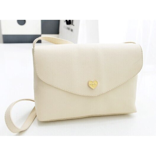 Hot Sale Heart Women Leather Handbags Cross Body Shoulder Bags Fashion Messenger Bags Small Women Bags beige - ebowsos