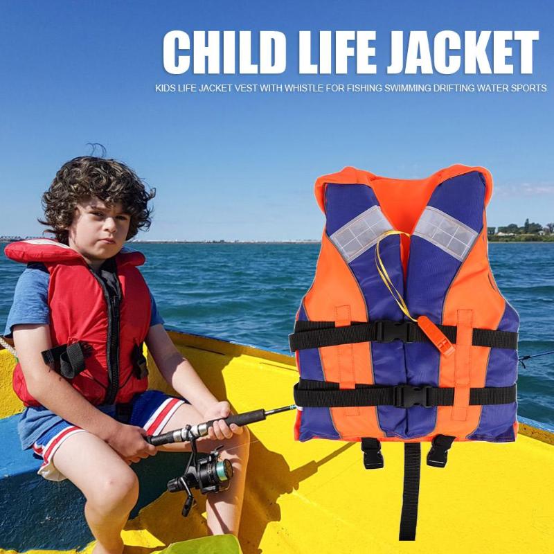 Hot Sale Life Vest 210D polyester Adult Kids Life Jacket Water Sports Surfing Fishing Swimming Life Vest with Whistle-ebowsos