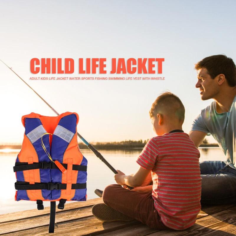 Hot Sale Life Vest 210D polyester Adult Kids Life Jacket Water Sports Surfing Fishing Swimming Life Vest with Whistle-ebowsos