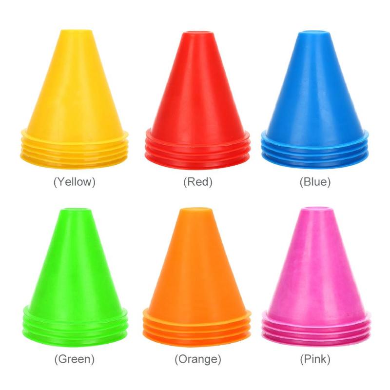 Hot Sale Marker Cones Wear-resistant 10pcs Marker Cones for Roller Skating Football Soccer Agility Training Equipment-ebowsos