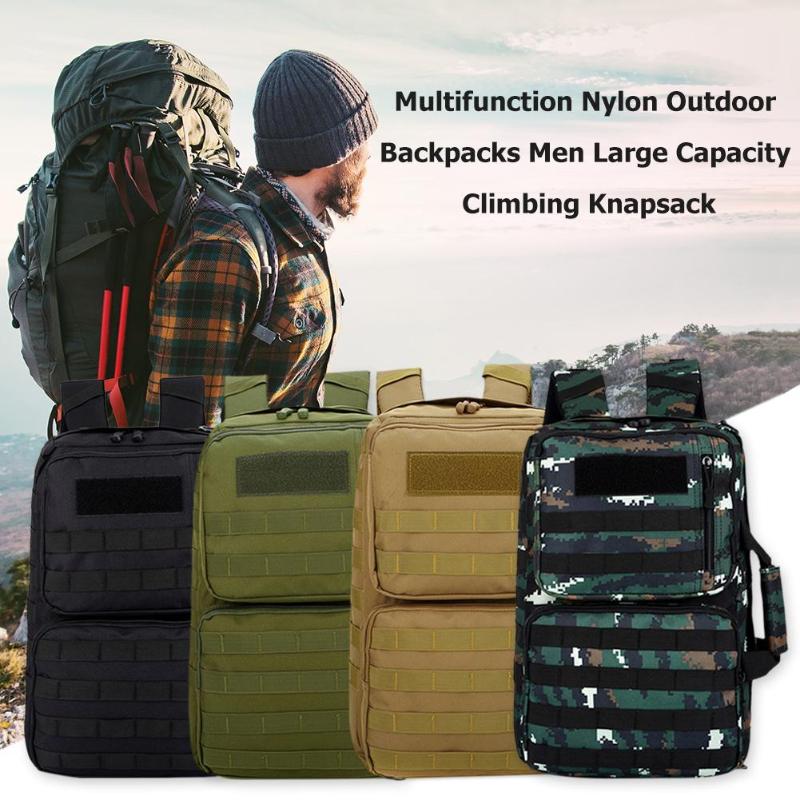 Hot Sale Outdoor Bags Classic Delicate Multifunction Nylon Outdoor Backpacks Large Capacity Climbing Knapsack for Men-ebowsos