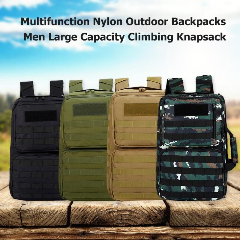 Hot Sale Outdoor Bags Classic Delicate Multifunction Nylon Outdoor Backpacks Large Capacity Climbing Knapsack for Men-ebowsos