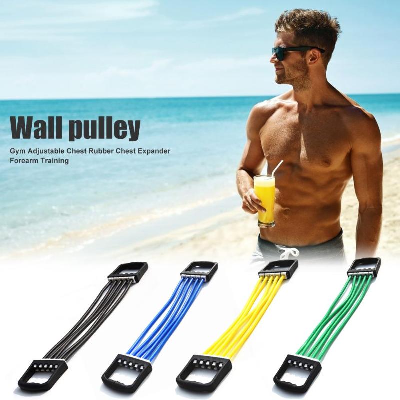 Hot Sale Resistance Bands Delicate Texture 5 Resistance Bands Adjustable Chest Expander for Arm Strength Muscle Training-ebowsos