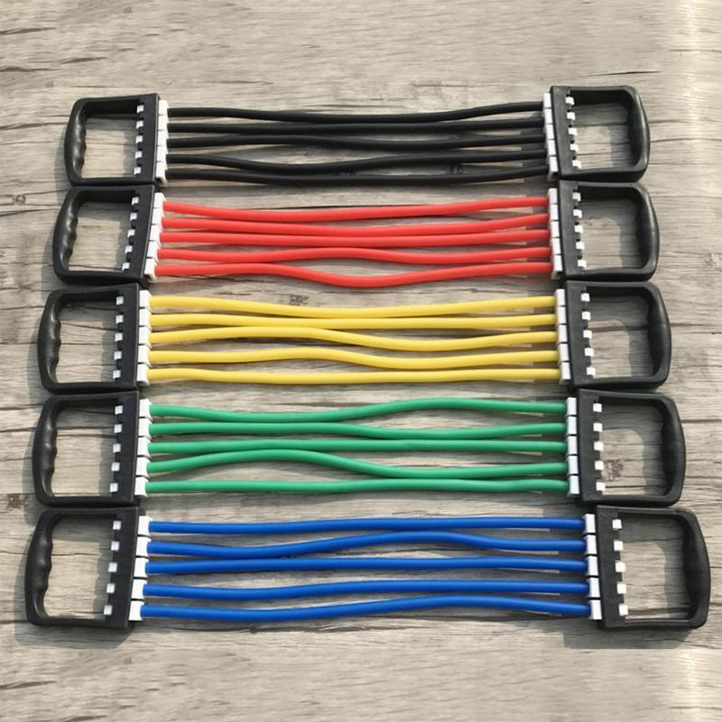 Hot Sale Resistance Bands Delicate Texture 5 Resistance Bands Adjustable Chest Expander for Arm Strength Muscle Training-ebowsos