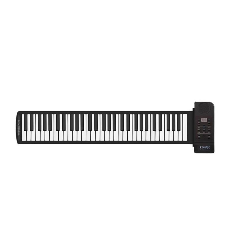 Hot Sale Roll Up Piano Delicate Texture 61 Keys Flexible Roll Up Piano Portable Silicone Soft Keyboard Piano w/o Battery-ebowsos