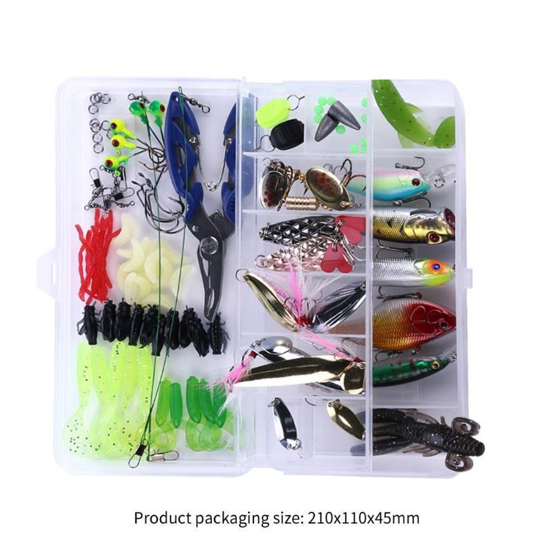 Hot Sale Set X Fishing Lures Classic Delicate 110pcs Fishing Lures Artificial Multiple Mixed Fishing Bait Wobbler Spoon Tackle-ebowsos